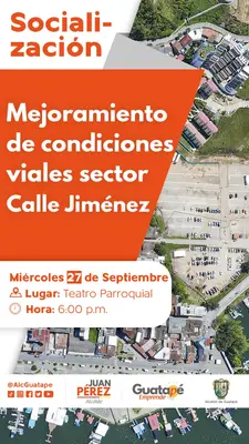 Socialización mejoramiento de las condiciones viales del sector Calle Jiménez