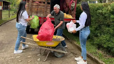 Primera jornada de recolección de reciclaje en el área rural